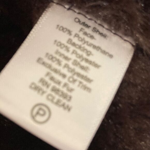 LOGO Lori Goldstein Instant Chic Vest Womens‎ XS Brown Faux Suede Shearling - Picture 6 of 7